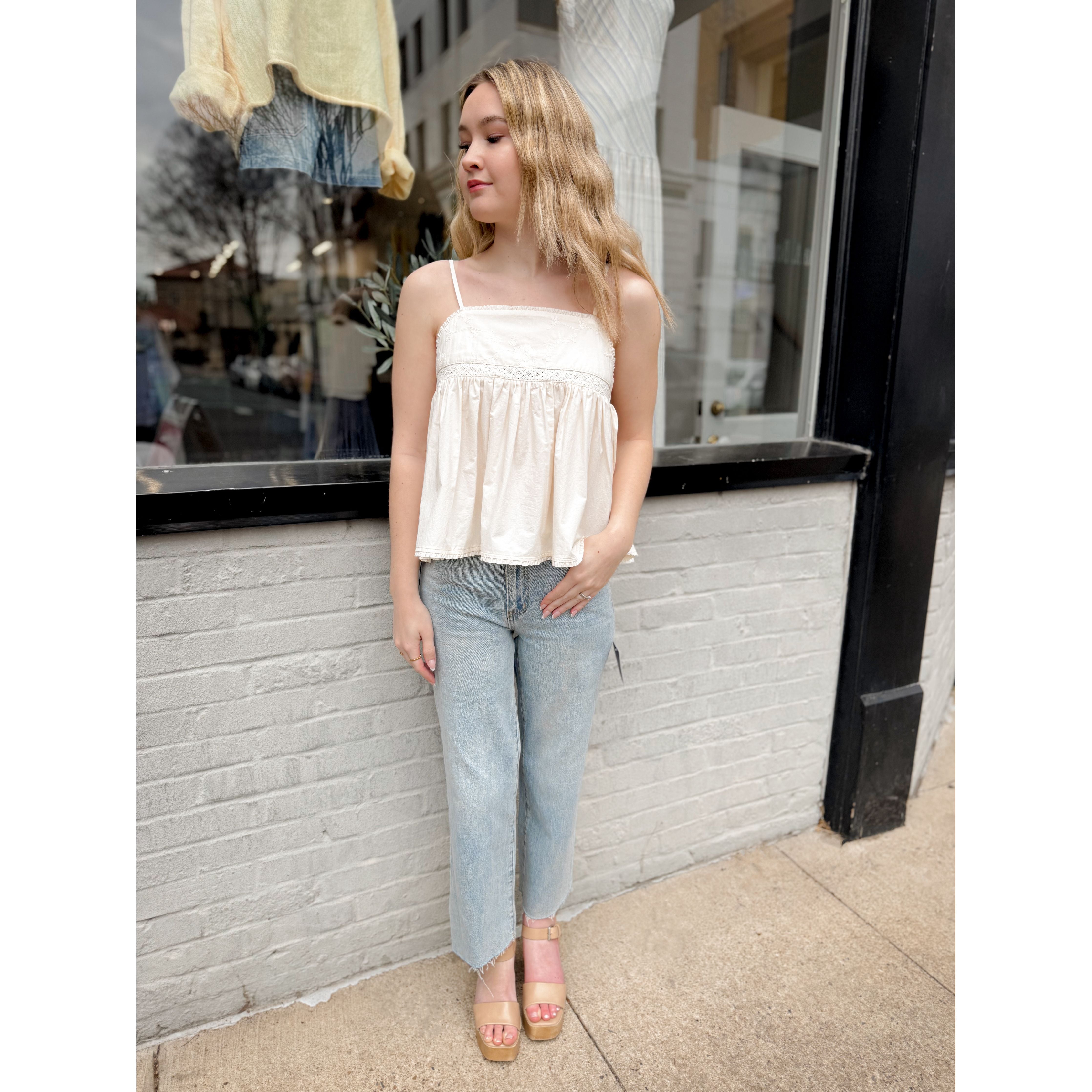 Chelsea Tank | Ivory - Joanna A. Boutique