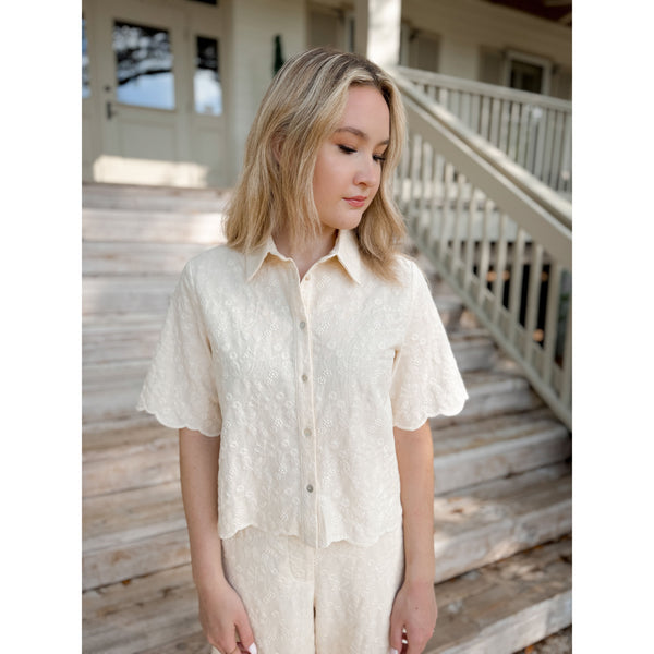 Chiara Scalloped Top - Joanna A. Boutique