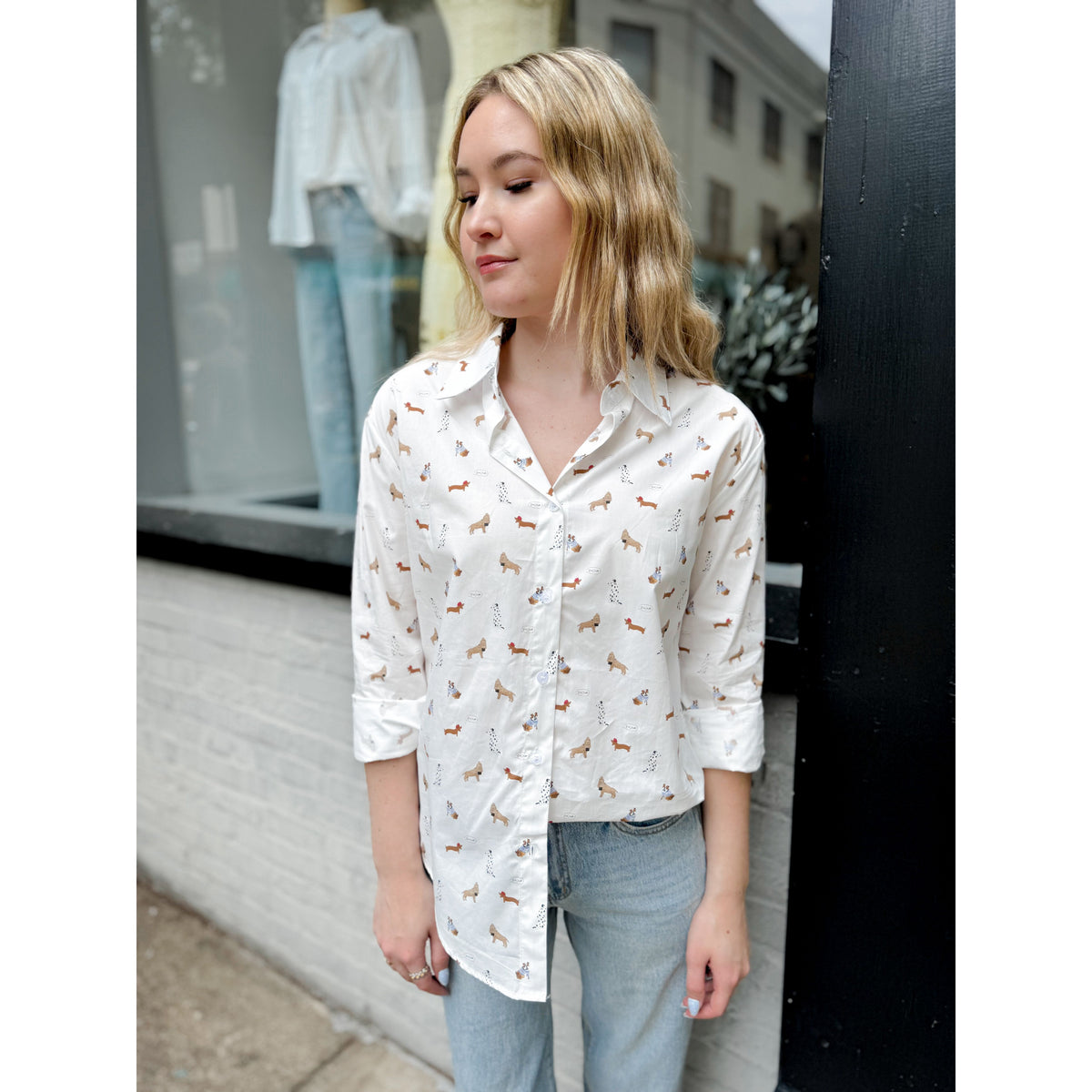 Dog Park Button Up - Joanna A. Boutique