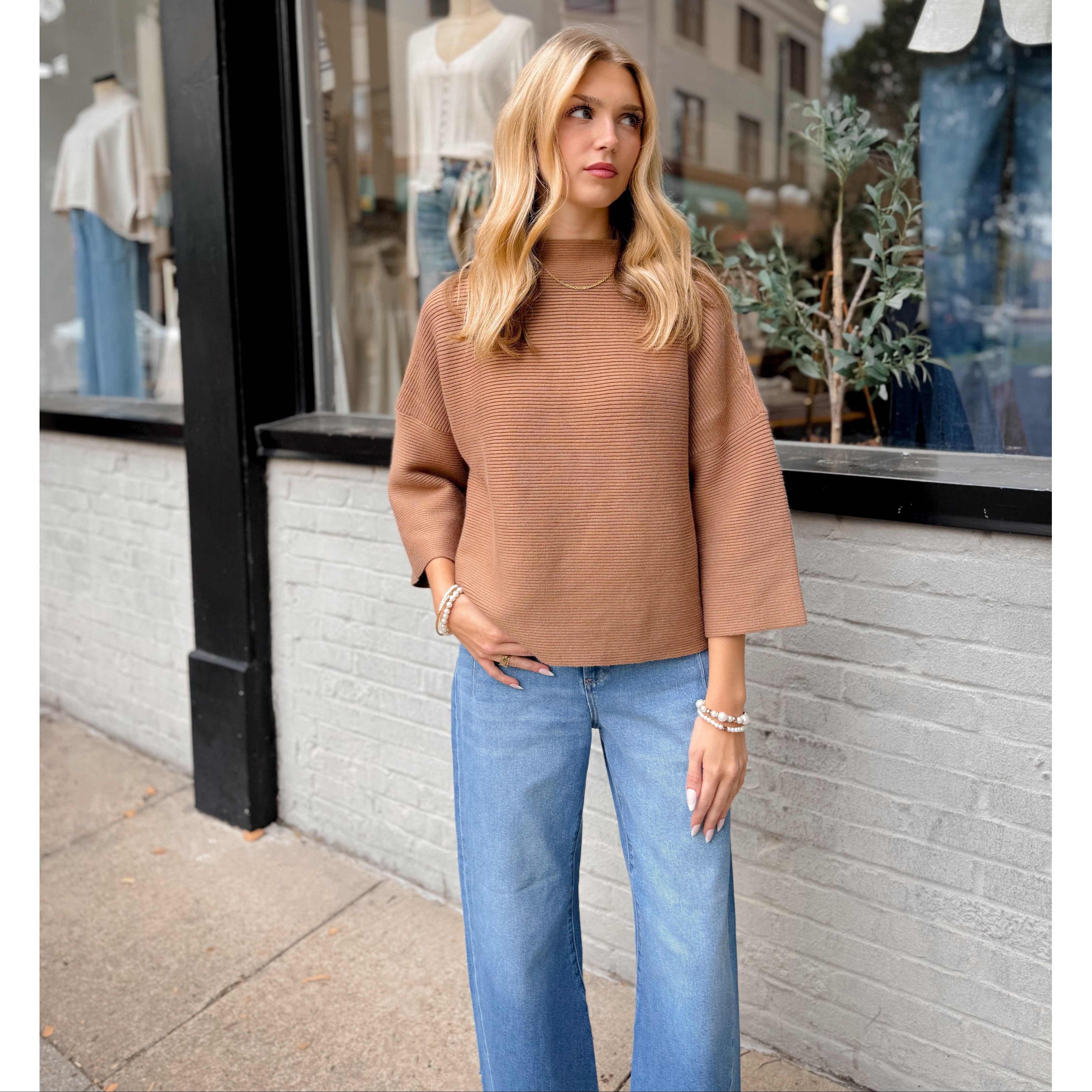 Elise Top | Camel - Joanna A. Boutique