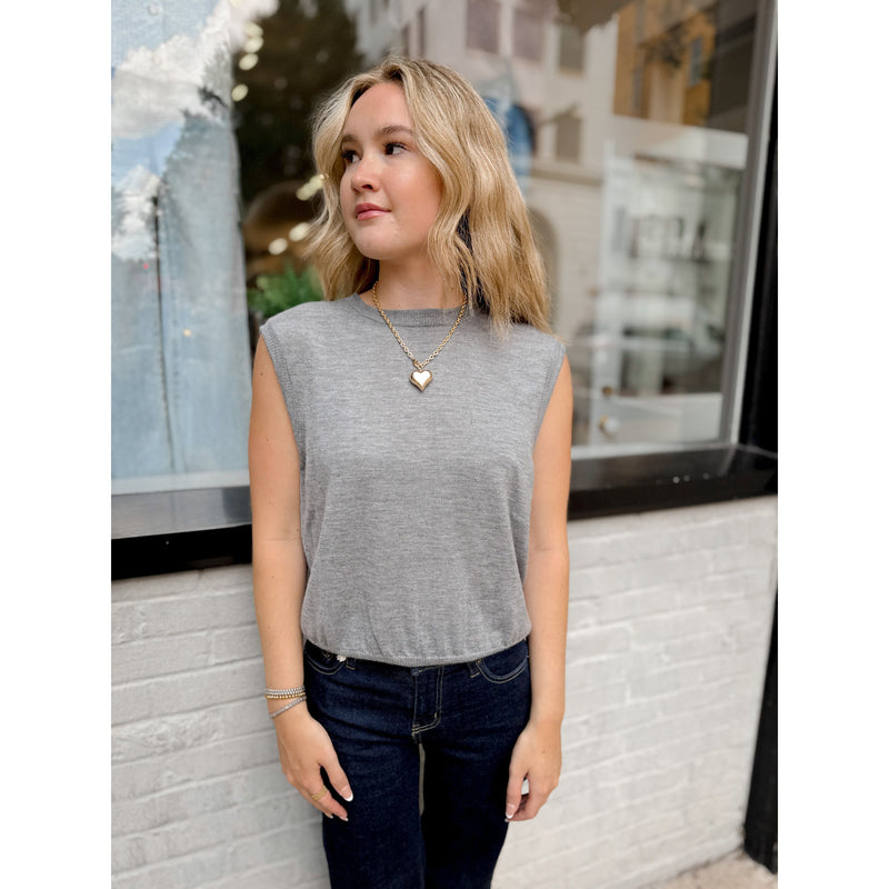 Sophie Cashmere Vest | Charcoal