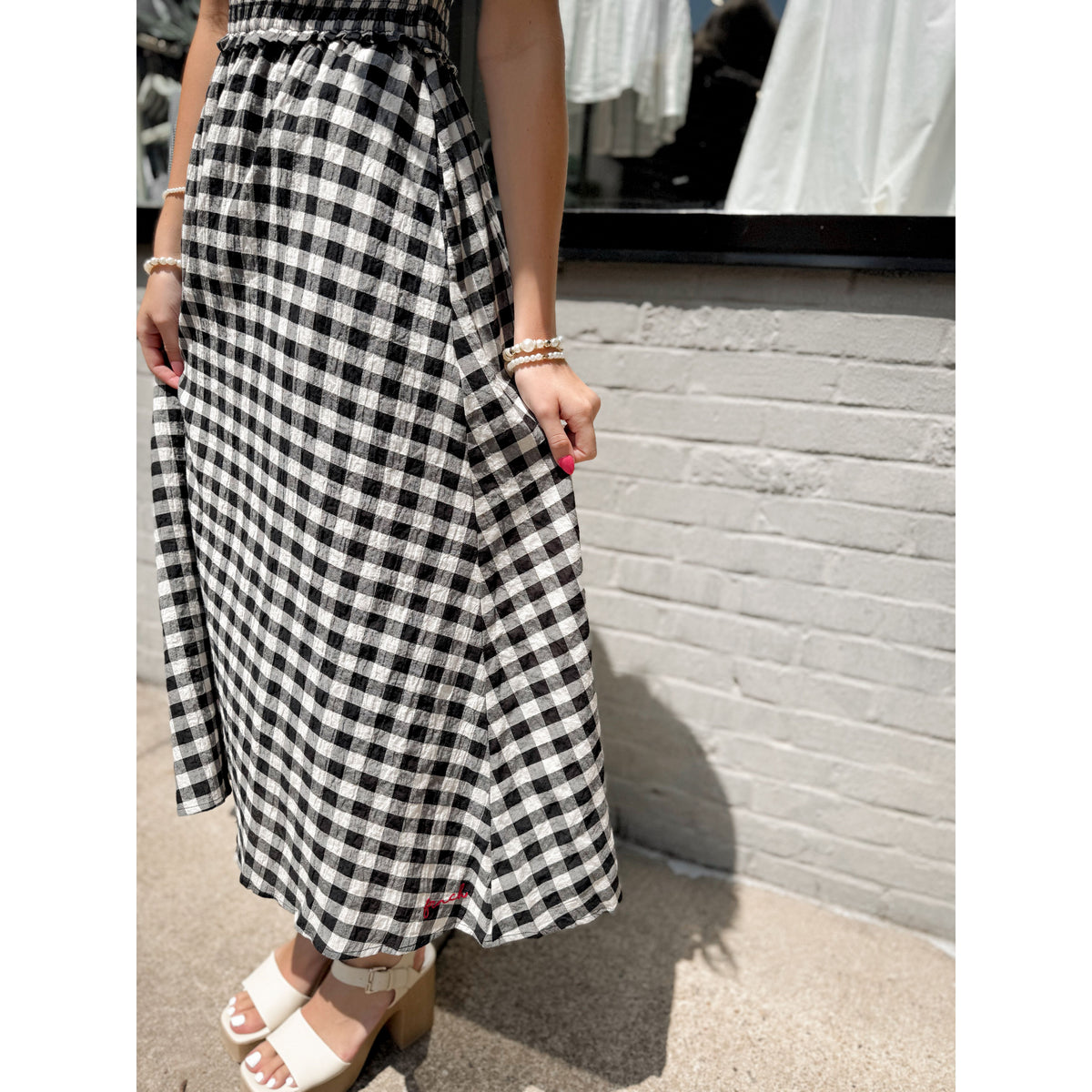 Kit Gingham Midi Dress - Joanna A. Boutique