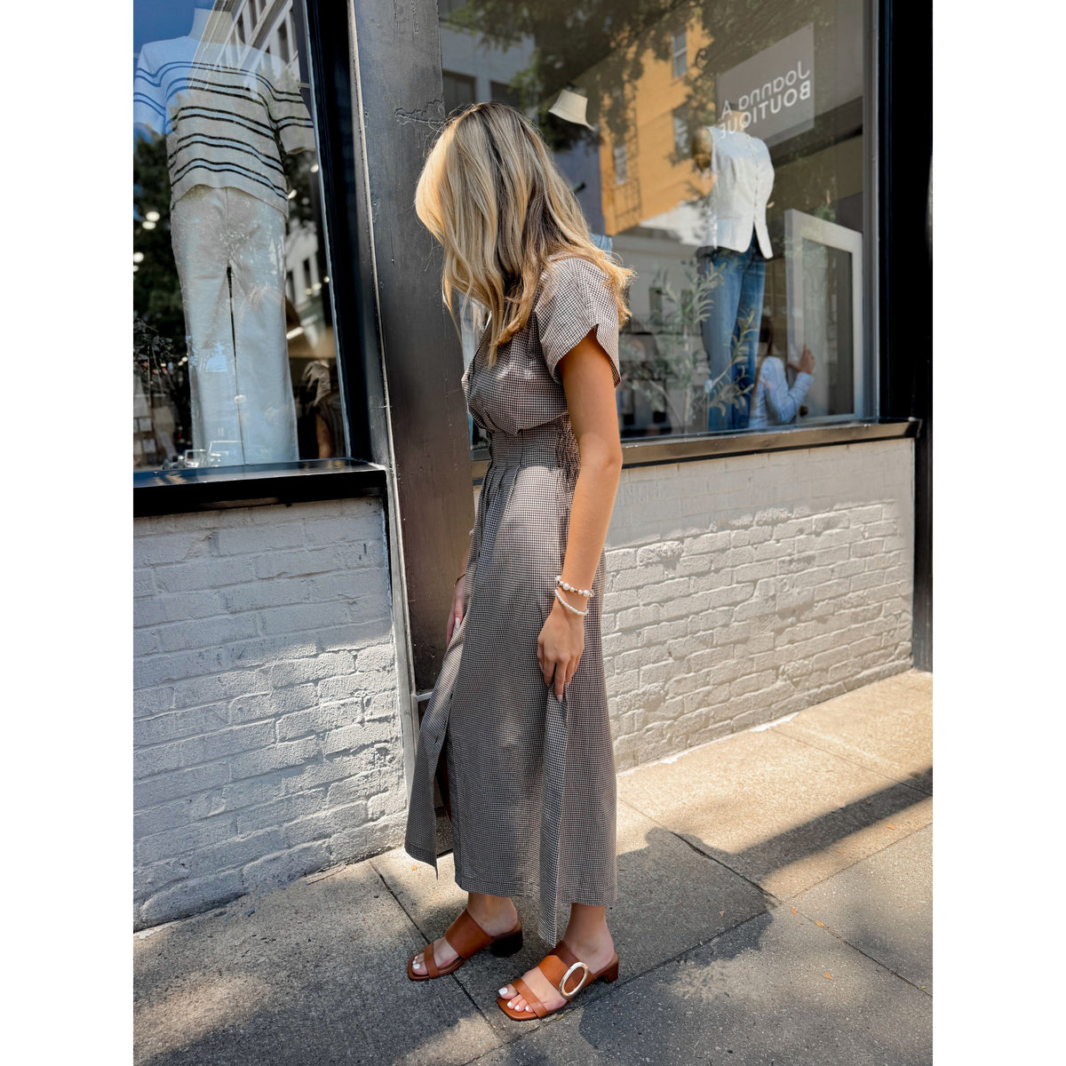 Sanna Gingham Maxi Dress - Joanna A. Boutique