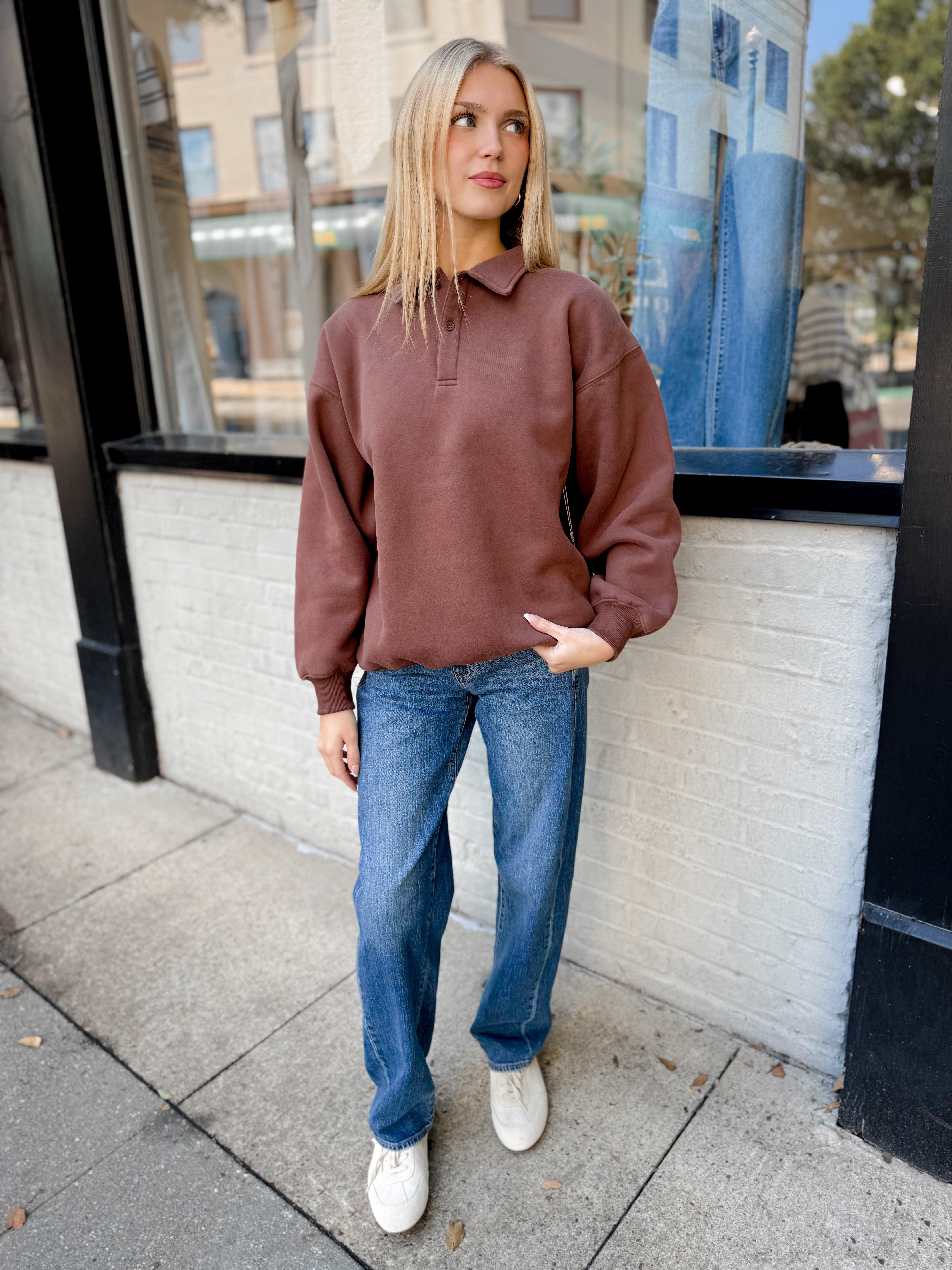 Airport Sweatshirt | Chocolate
