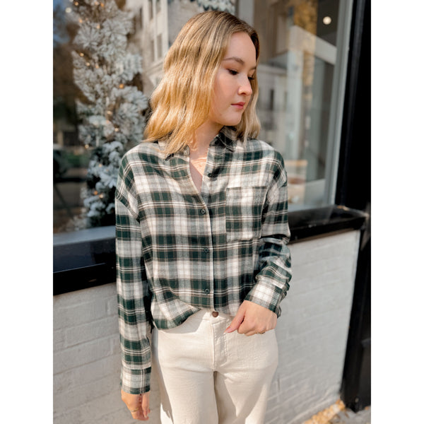 River Plaid Button Up | Garland Green