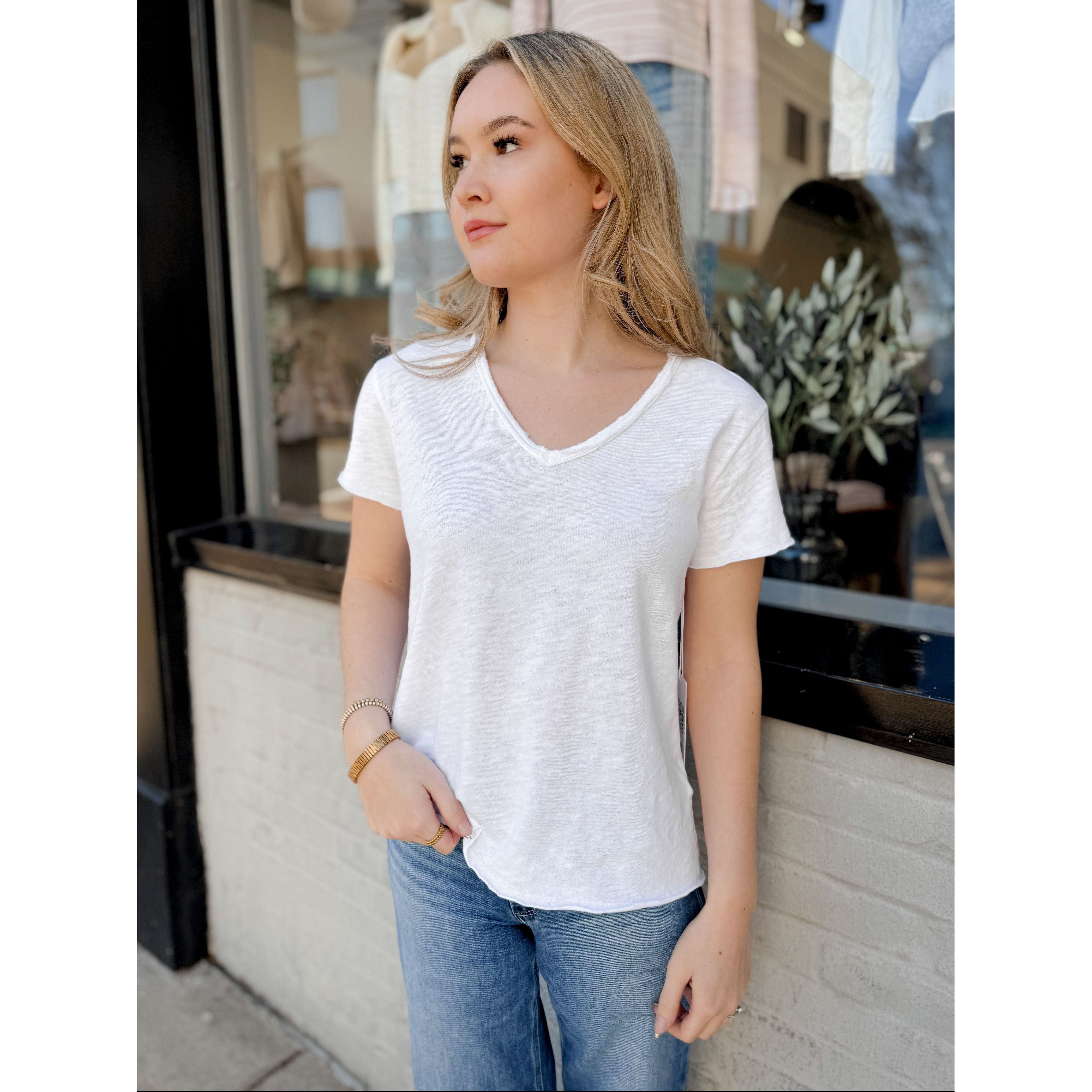 Vanya Tee | White - Joanna A. Boutique