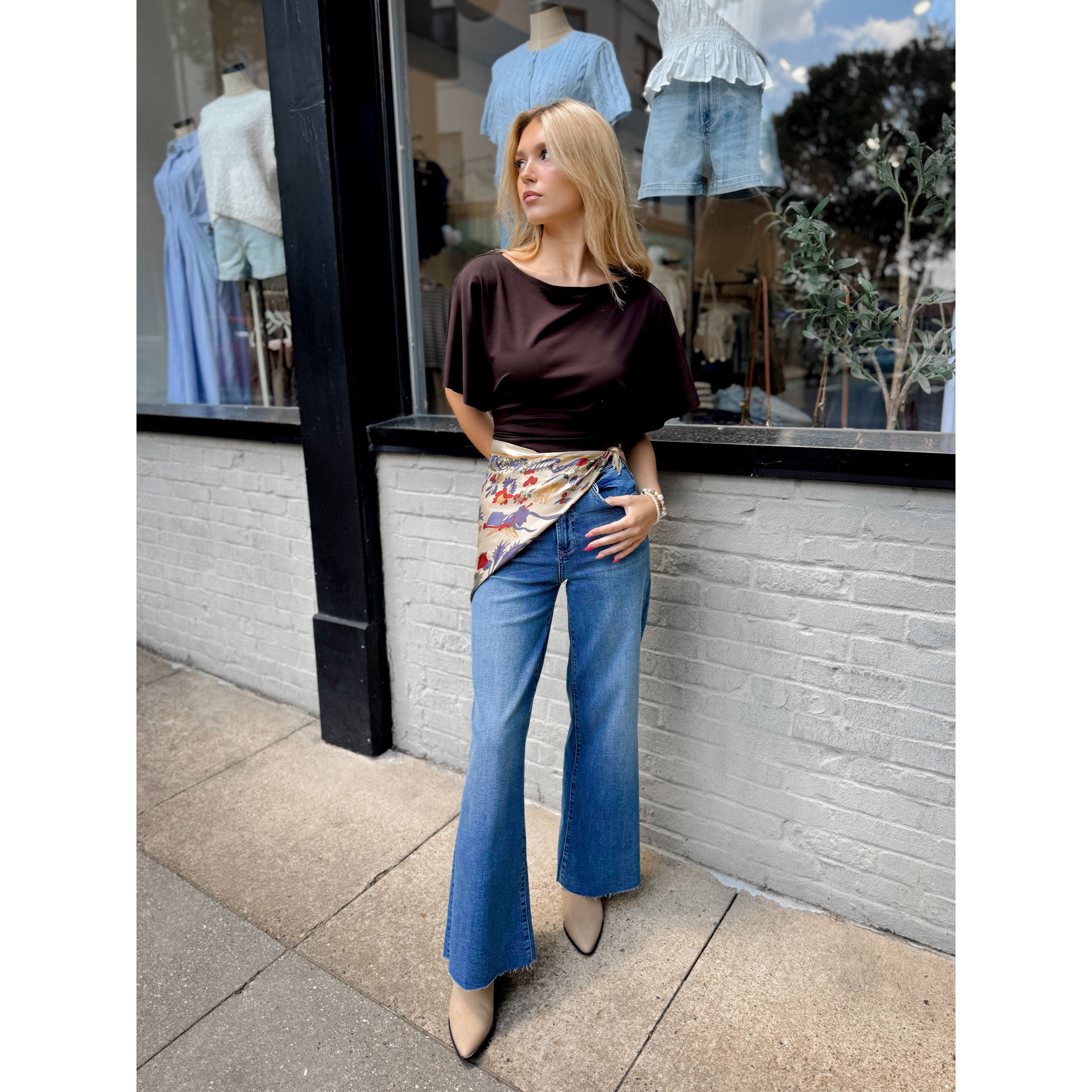 Lillian Top | Brown - Joanna A. Boutique