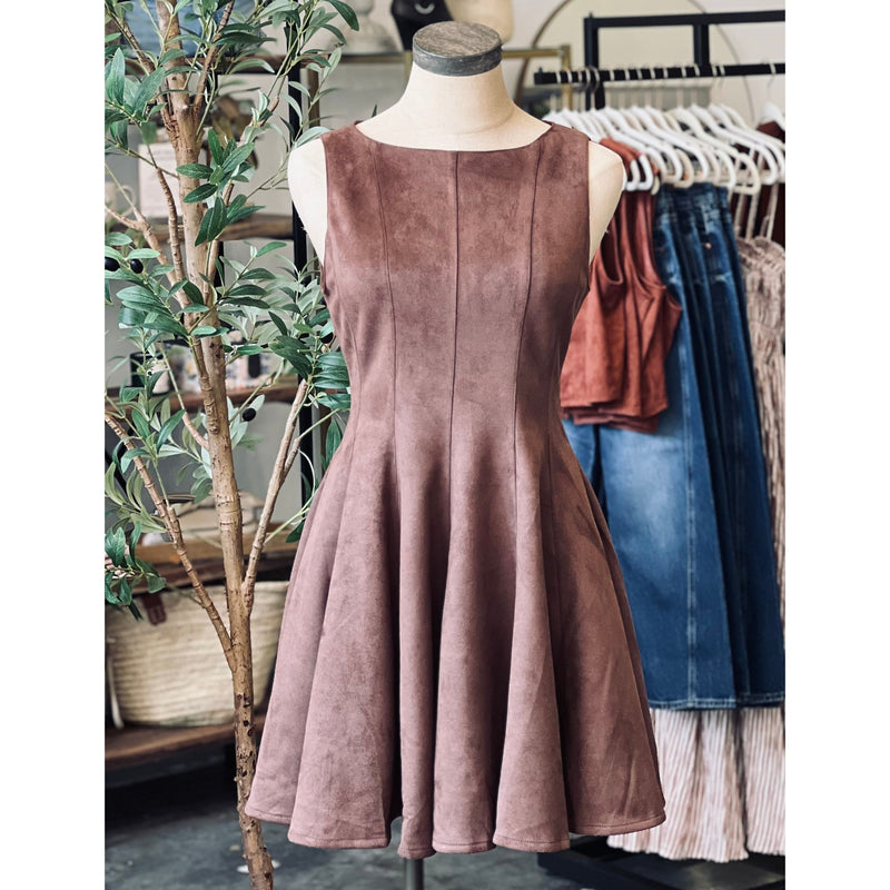 Far West Suede Flare Dress - Joanna A. Boutique