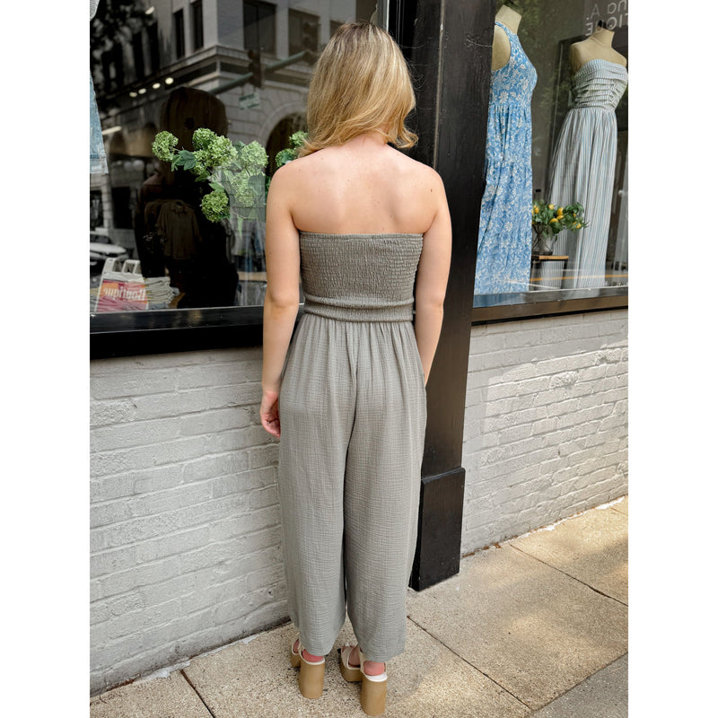 Claudine Jumpsuit | Sage - Joanna A. Boutique
