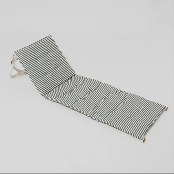 Reclining Beach Chair | Vacay Olive Stripe - Joanna A. Boutique