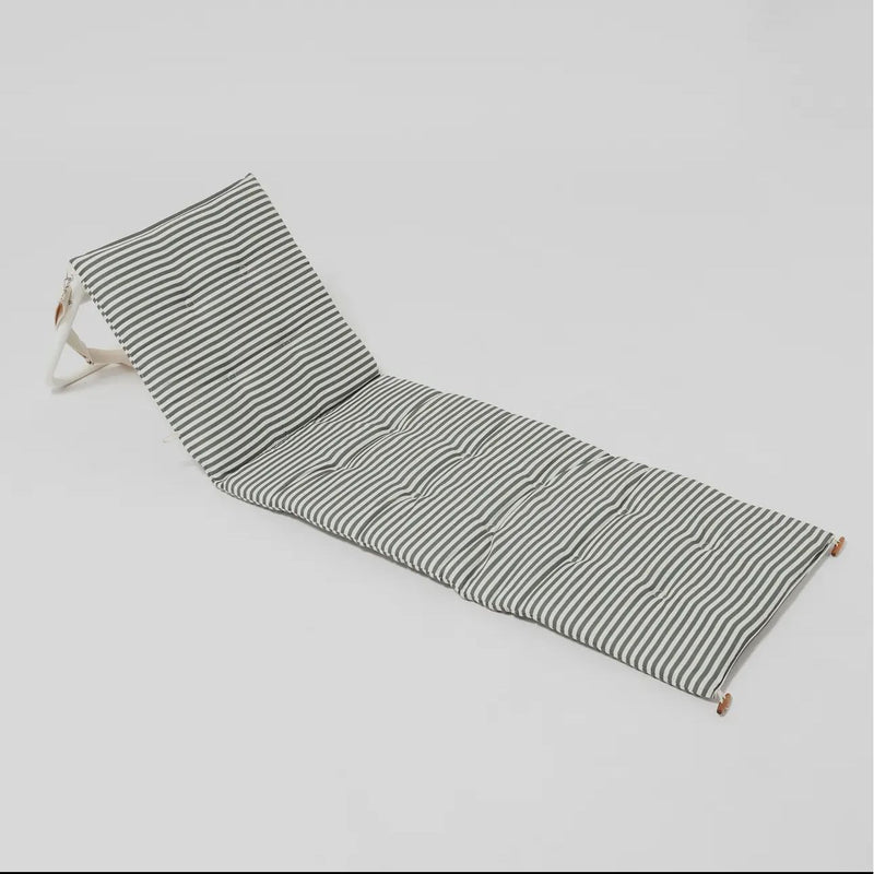 Reclining Beach Chair | Vacay Olive Stripe - Joanna A. Boutique