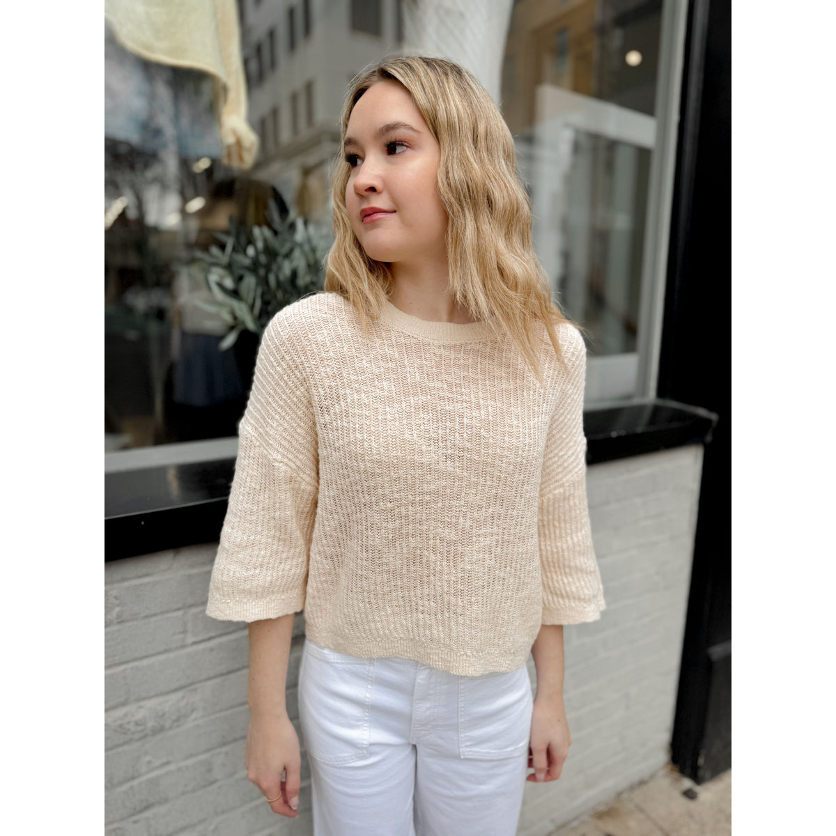 Sandpiper Knit Tee - Joanna A. Boutique