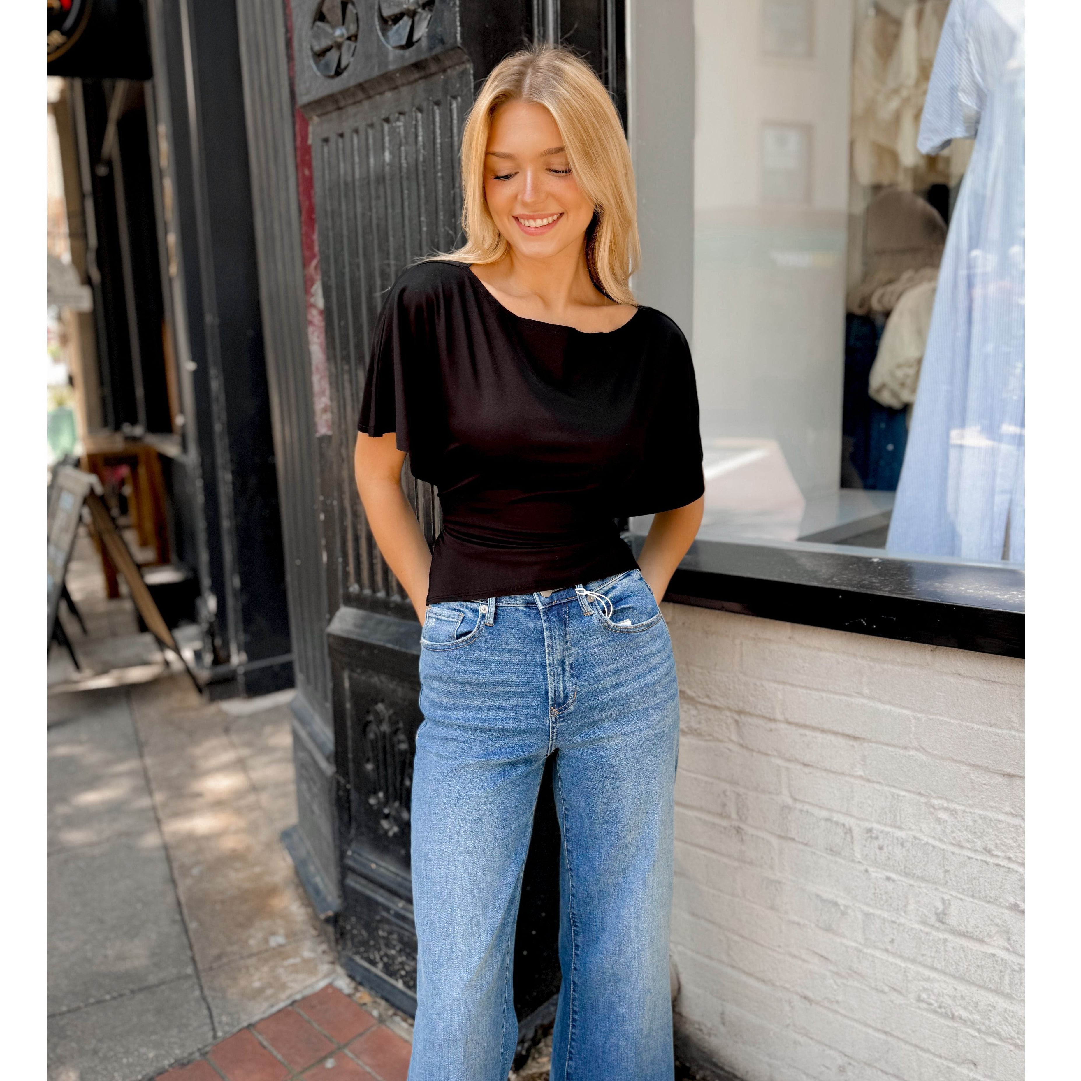 Lillian Top | Black - Joanna A. Boutique