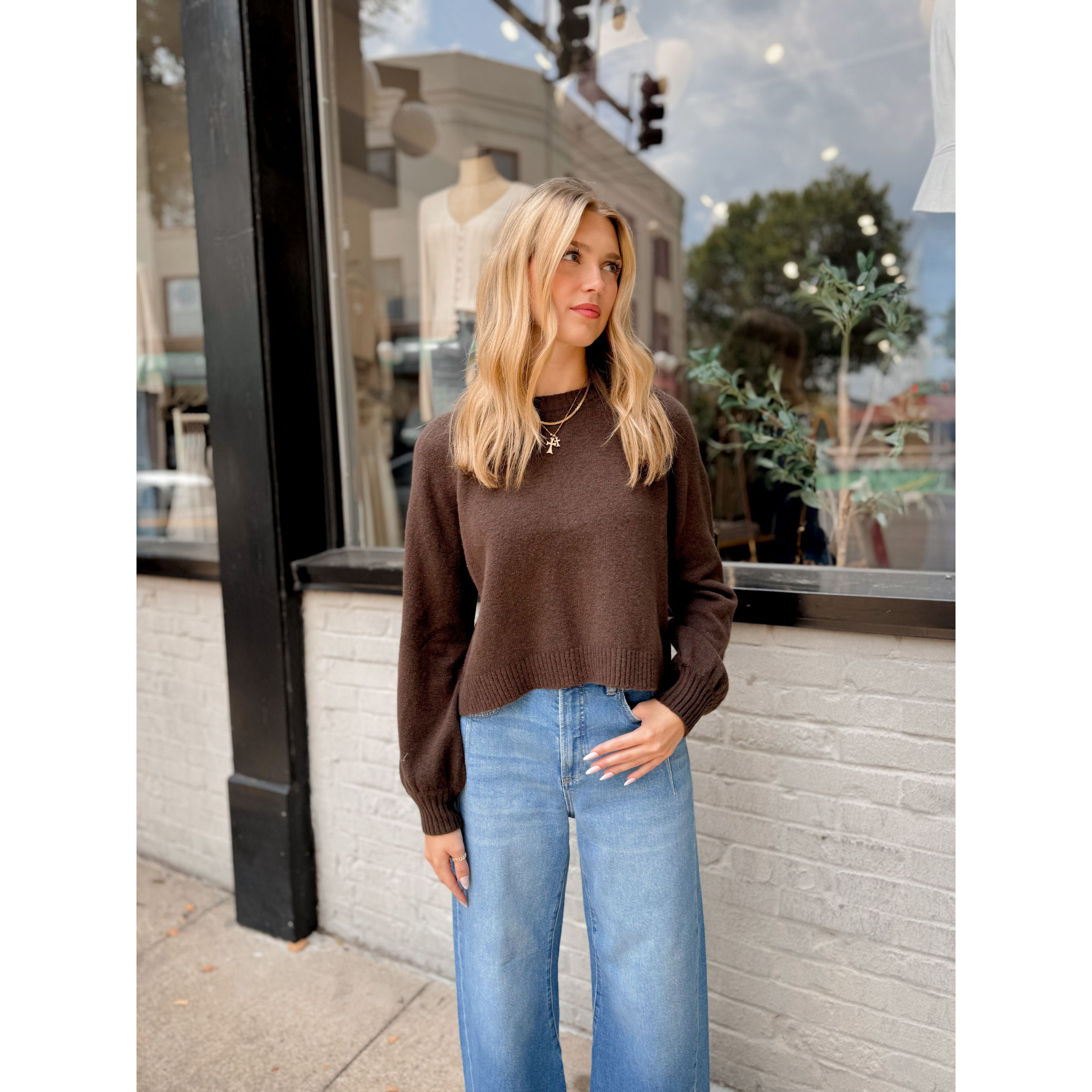 Coming Up Sweater | Dark Chocolate - Joanna A. Boutique