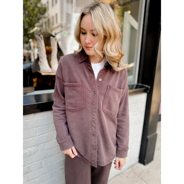 All Day Knit Jacket | Chocolate Cherry