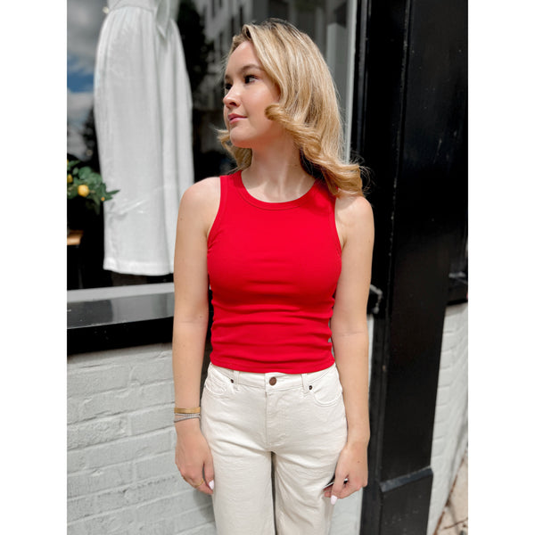 Hadley Rib Tank | Cabana Red