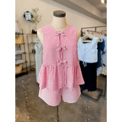 Melinda Gingham Top