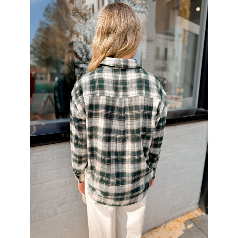 River Plaid Button Up | Garland Green