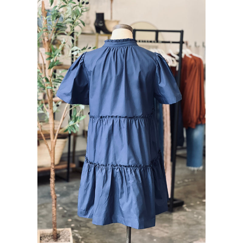 Hazel Mini Dress | Navy - Joanna A. Boutique