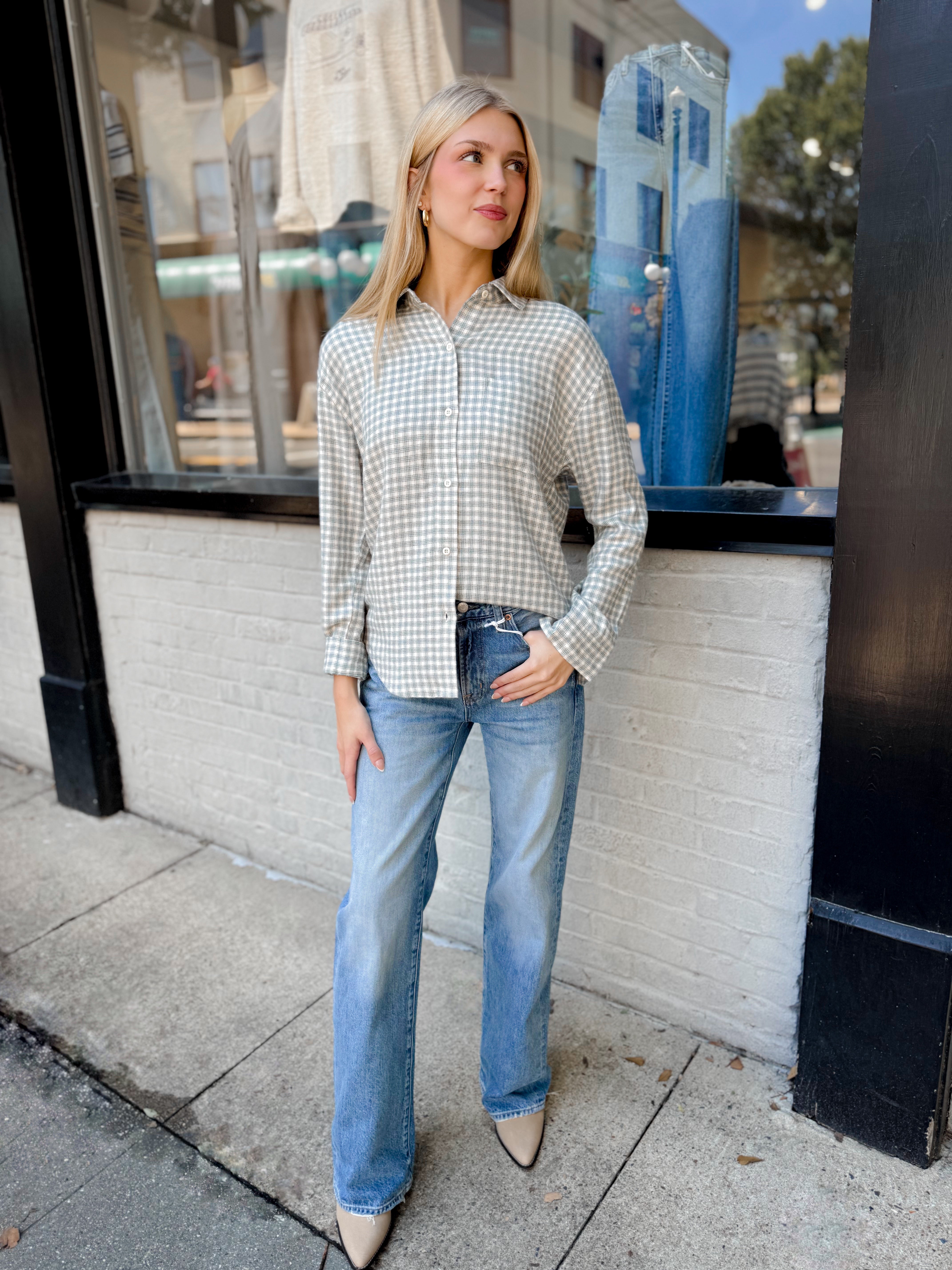 River Plaid Button Up
