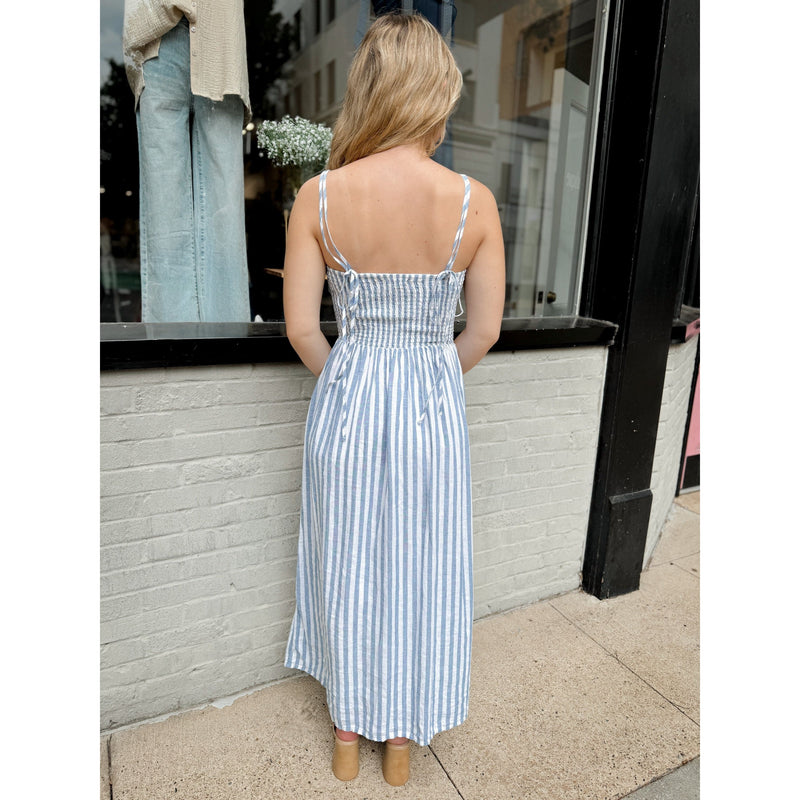 Nadine Striped Midi Dress | Boathouse