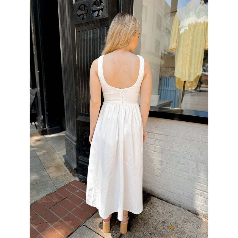 Eline Midi Dress | Off White