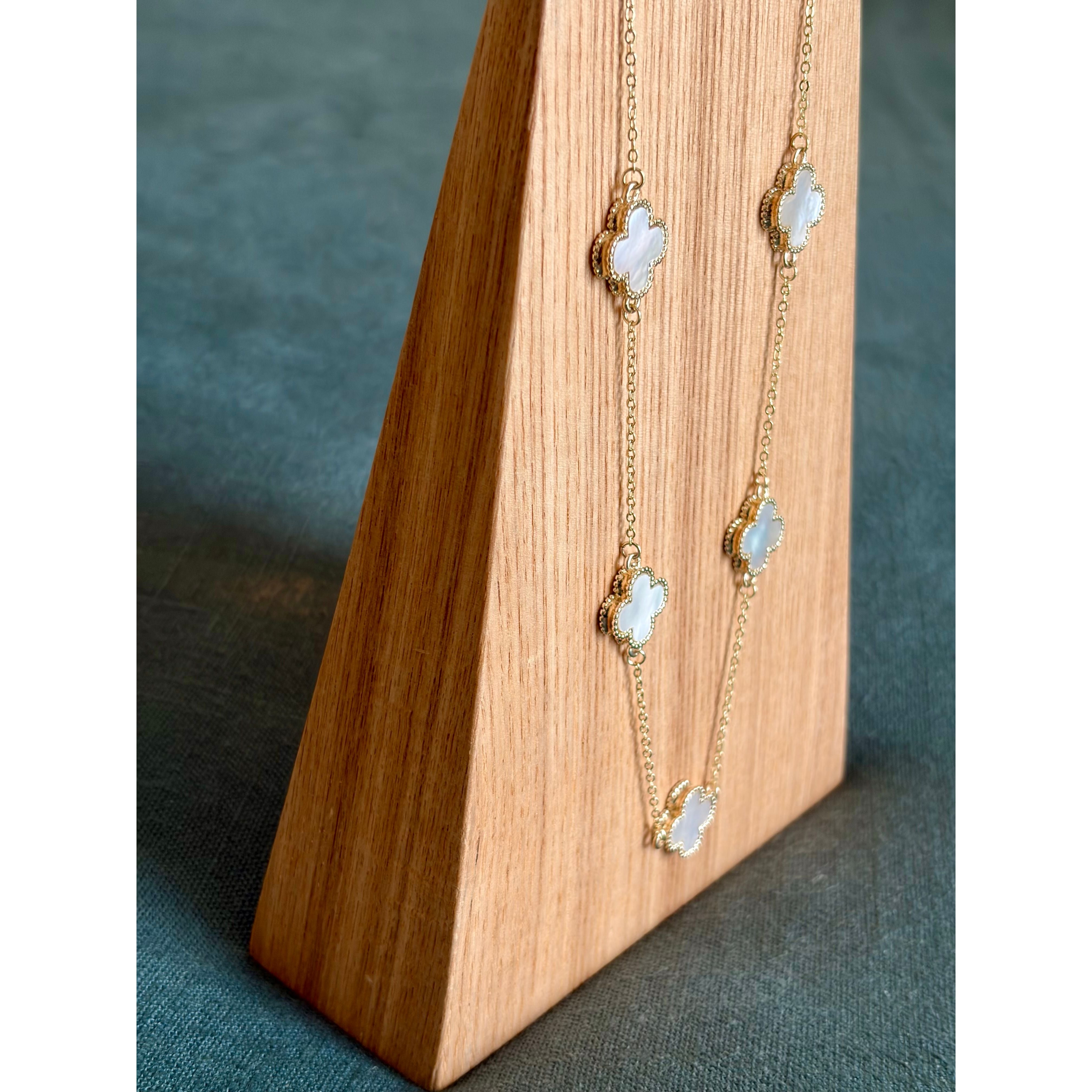 Mother of Pearl Clover Necklace - Joanna A. Boutique