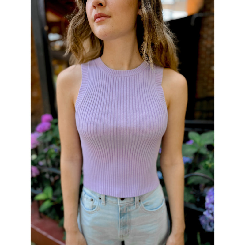 Sawyer Ribbed Tank | Lavender - Joanna A. Boutique