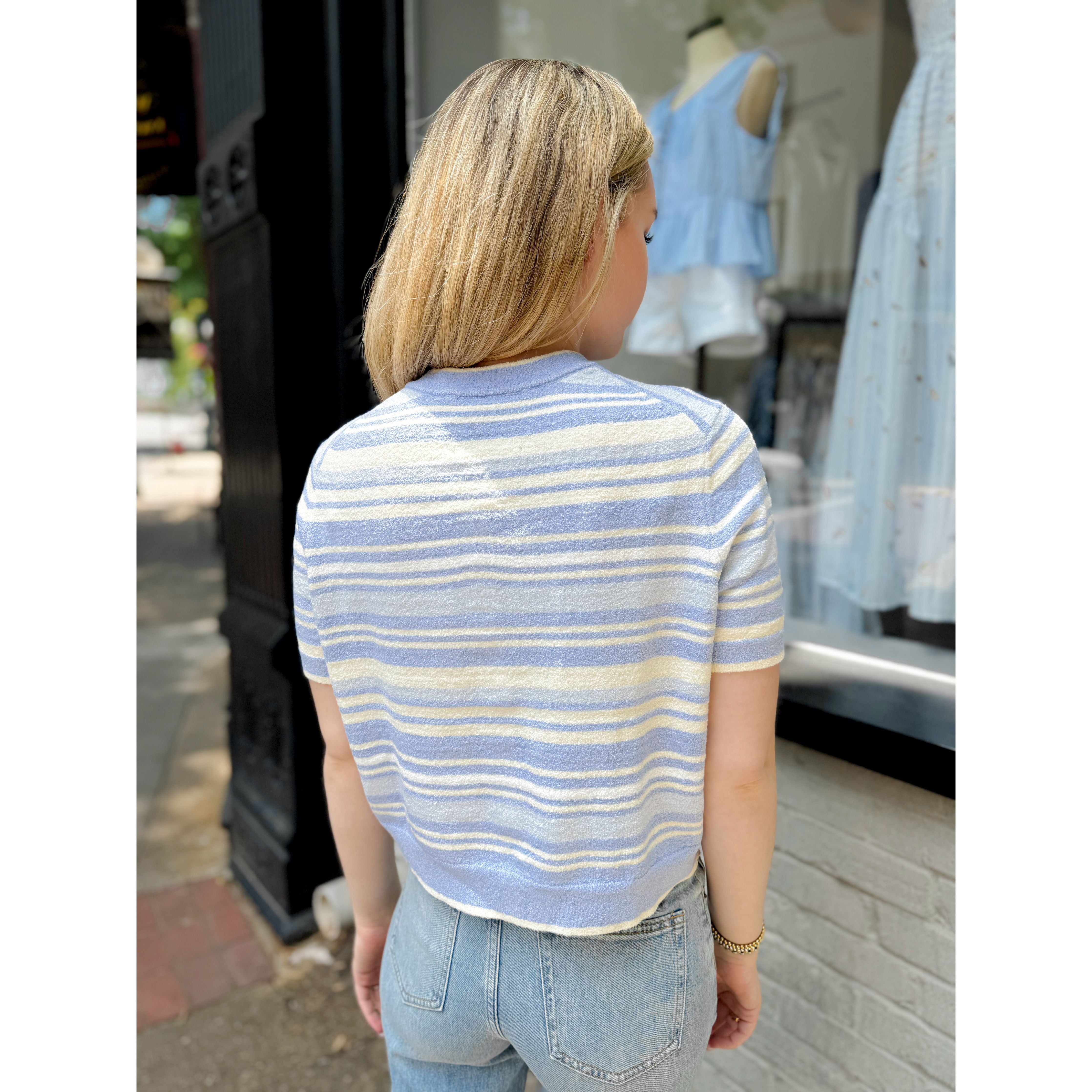Bay Striped Cardigan - Joanna A. Boutique