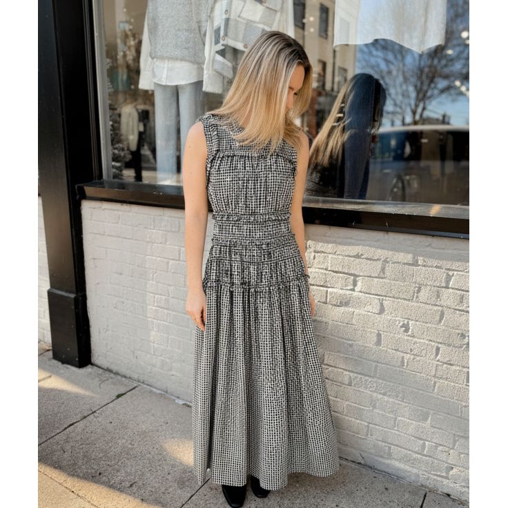 Willa Smocked Dress | Black Gingham - Joanna A. Boutique
