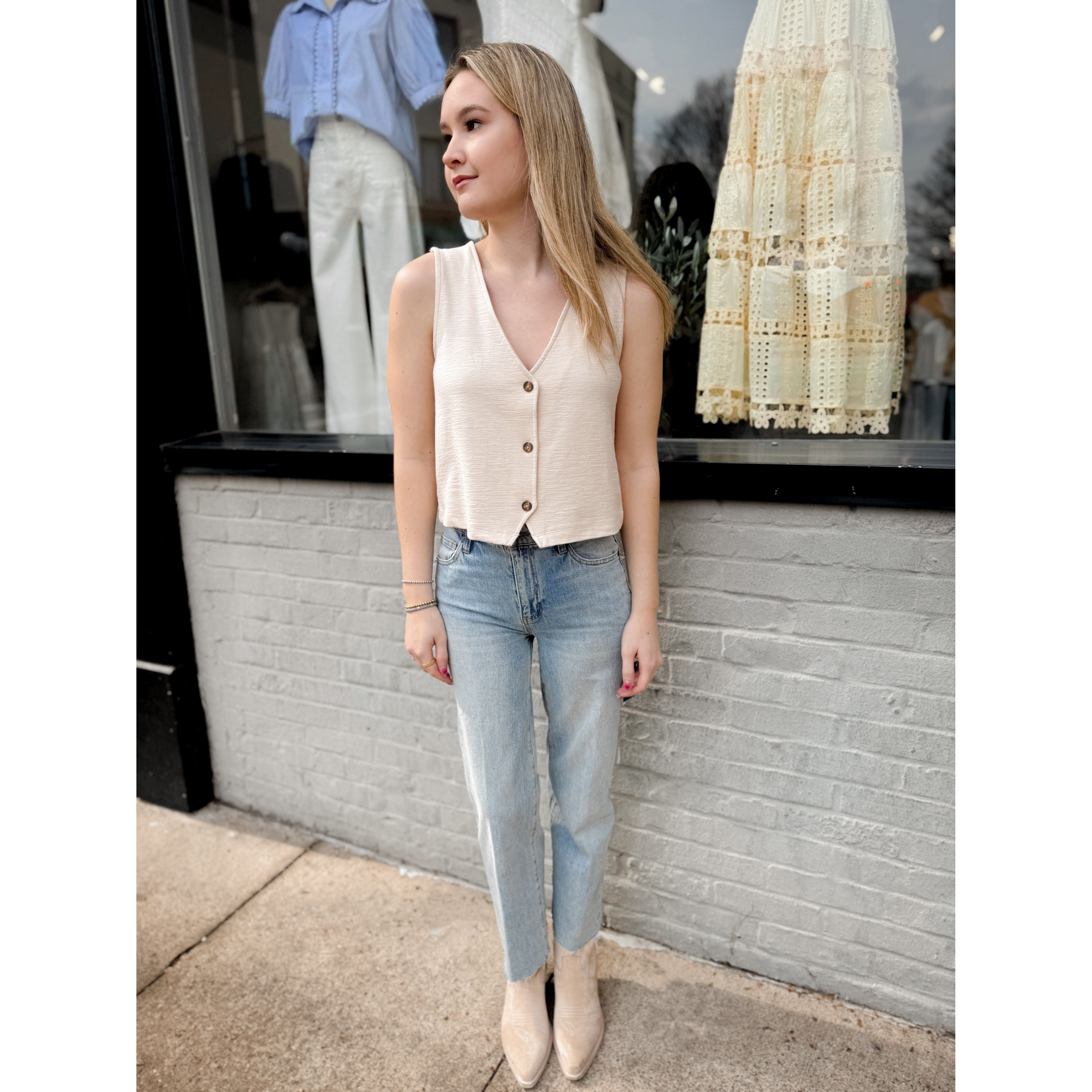 Noelle Textured Tank Top - Joanna A. Boutique