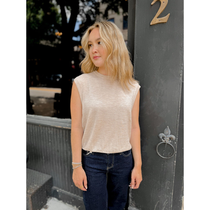 Sophie Cashmere Vest | Taupe
