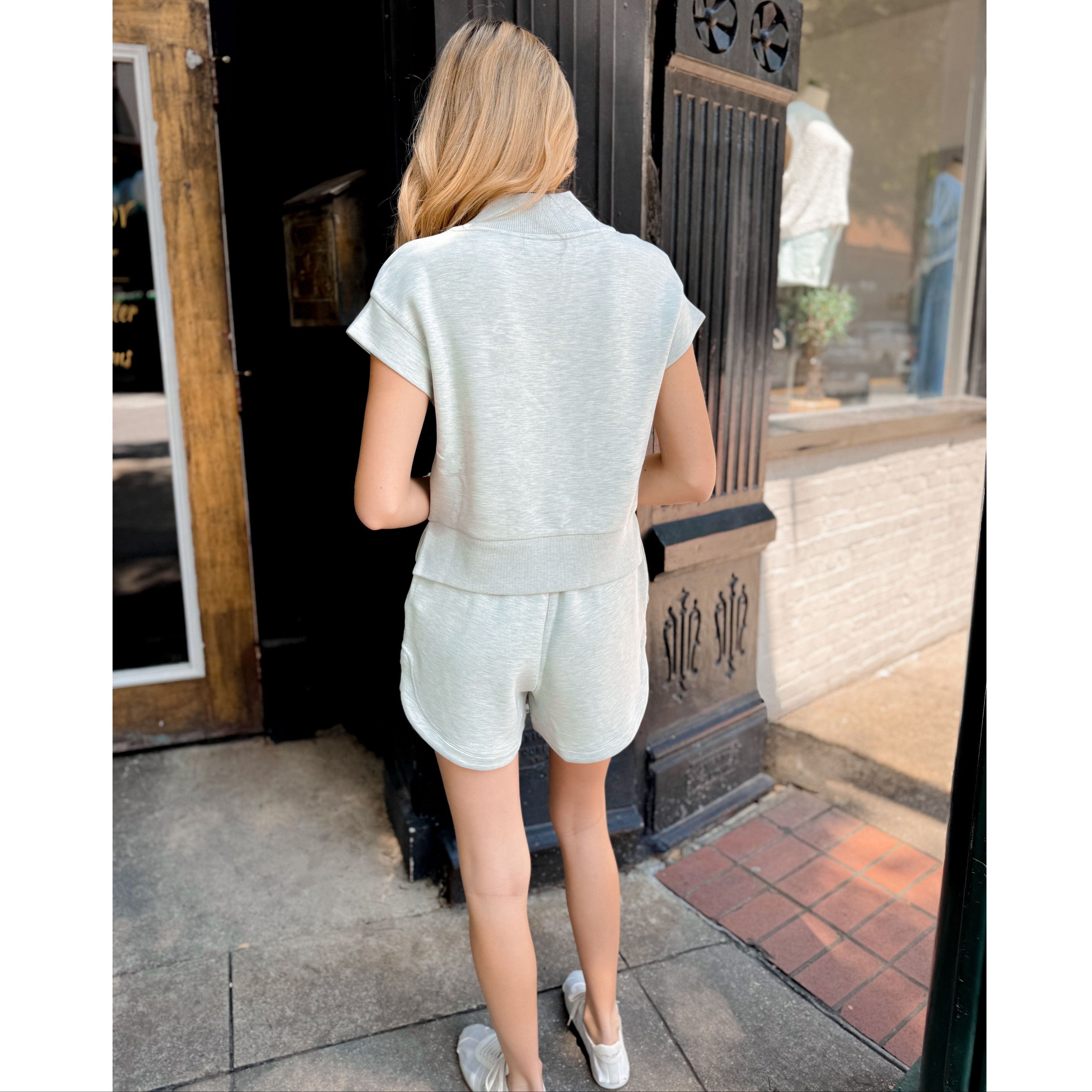Coulter High Rise Short 3.5 | Mint Green Marl - Joanna A. Boutique