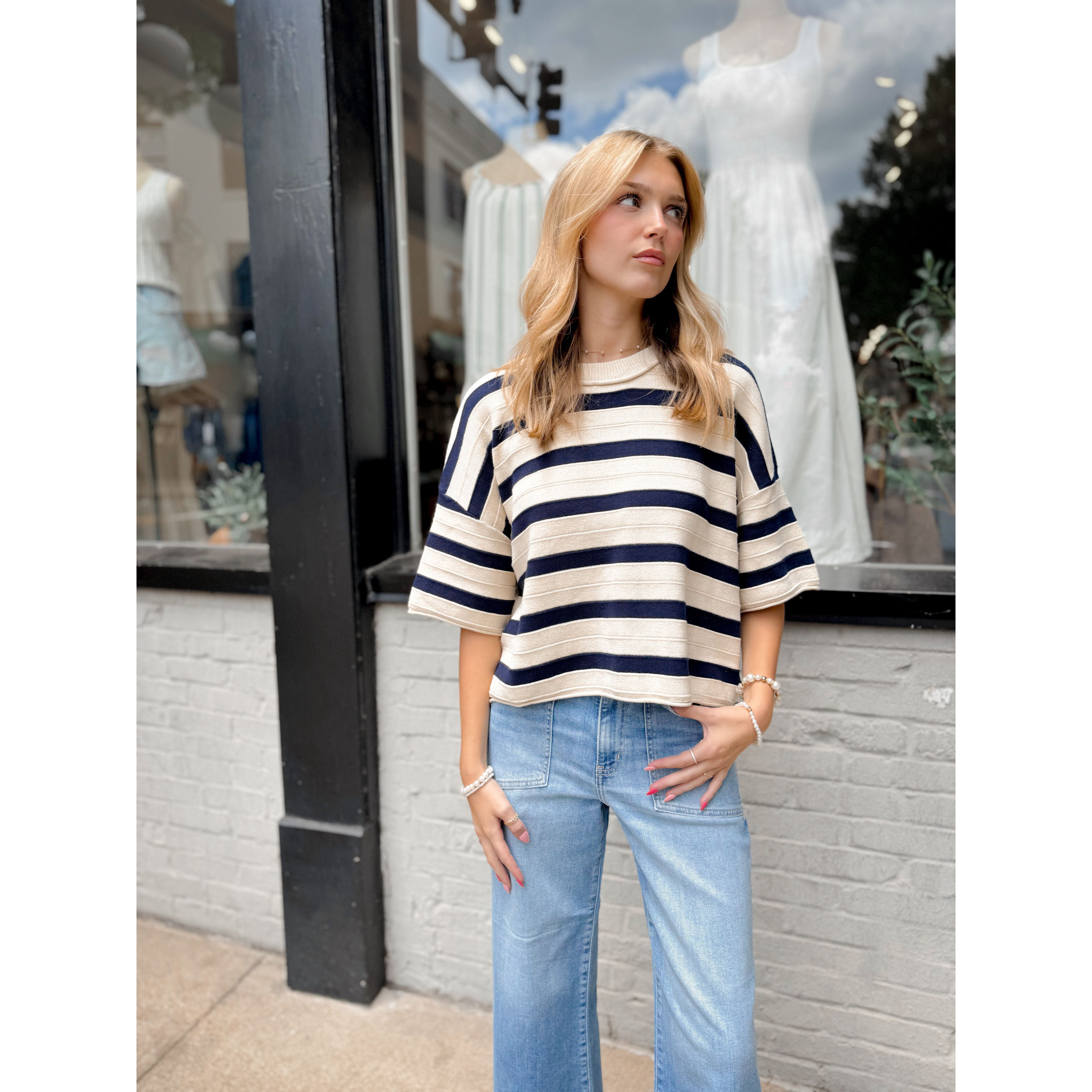 Cannes Sweater Tee - Joanna A. Boutique
