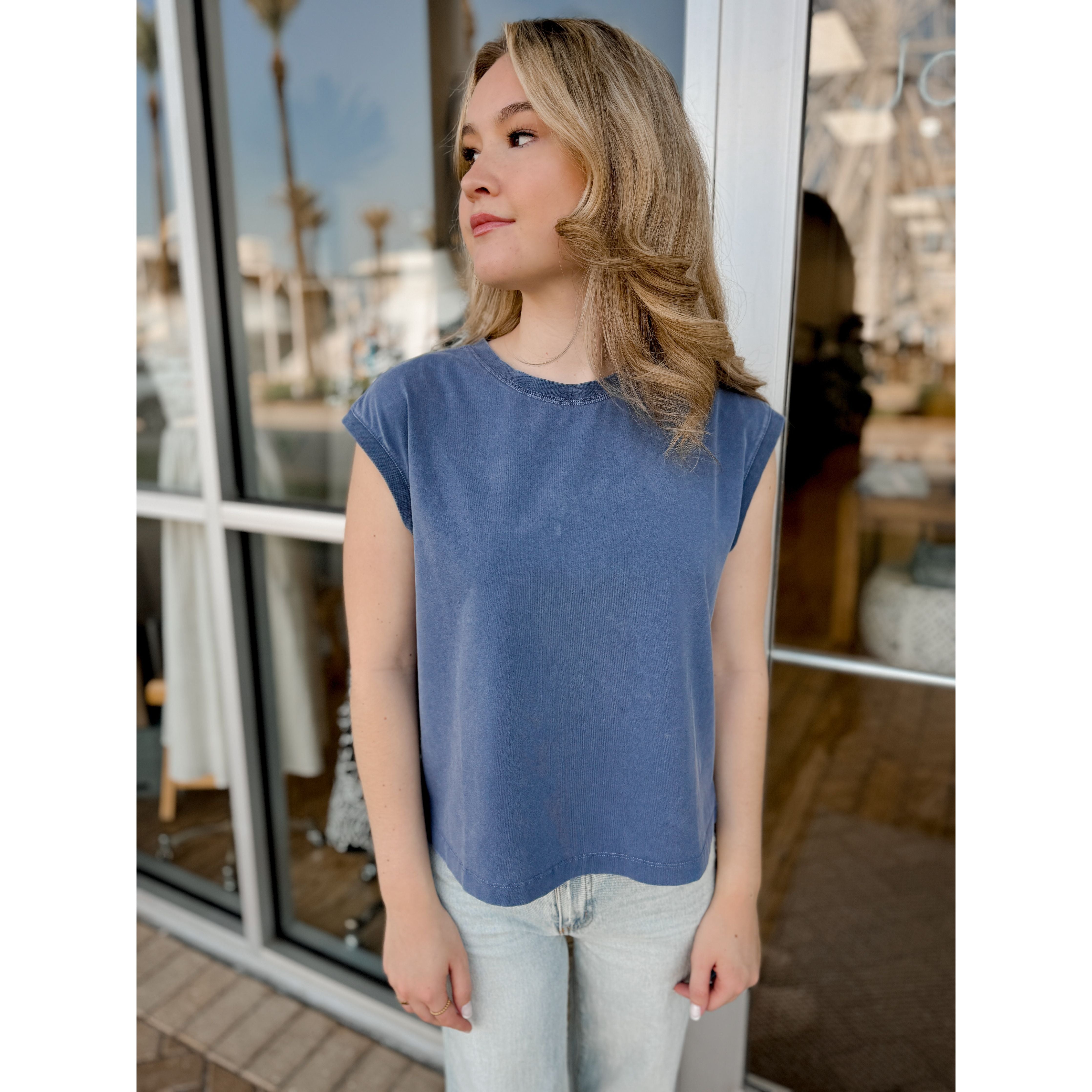Juno Tank | Indigo - Joanna A. Boutique