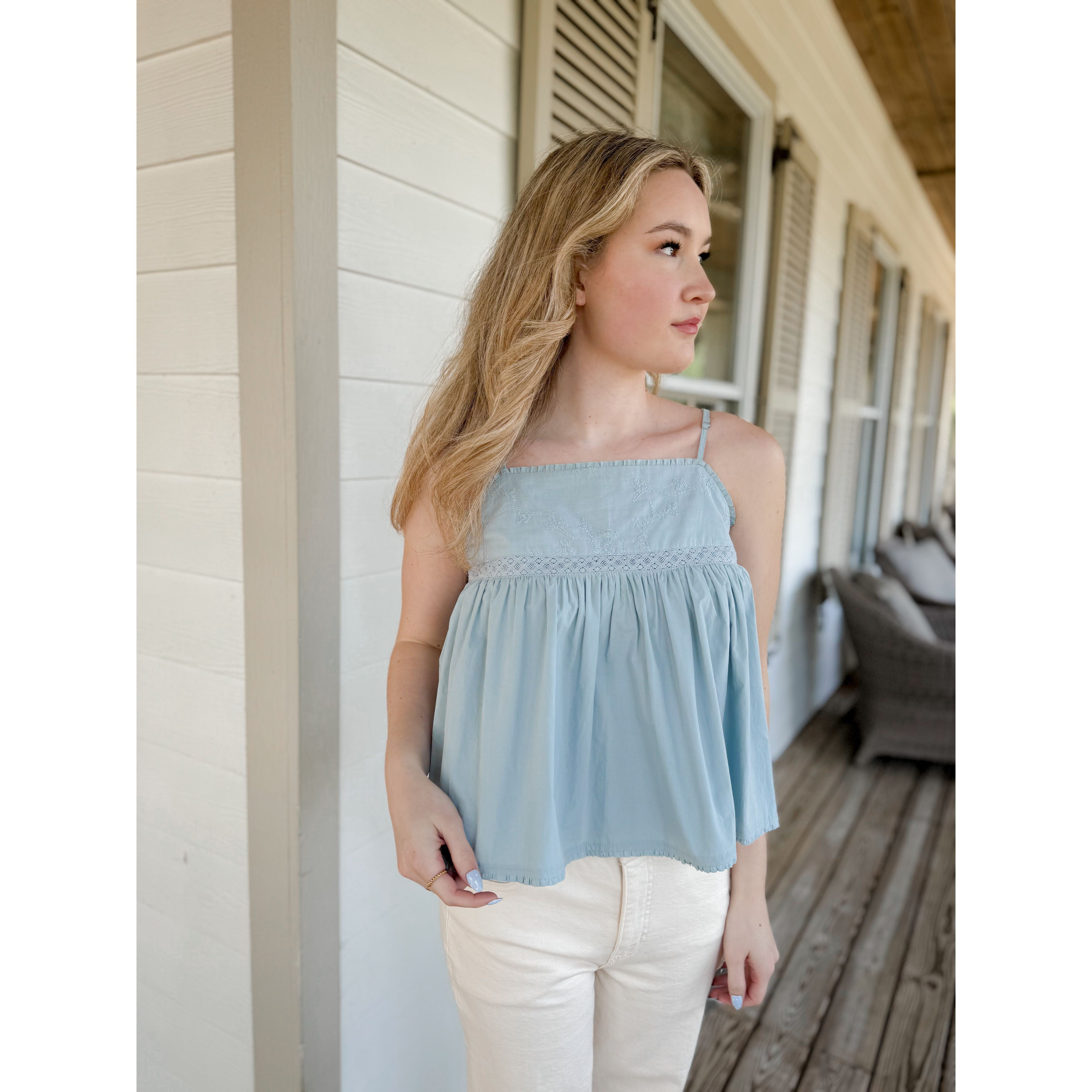 Chelsea Tank | Pale Blue - Joanna A. Boutique