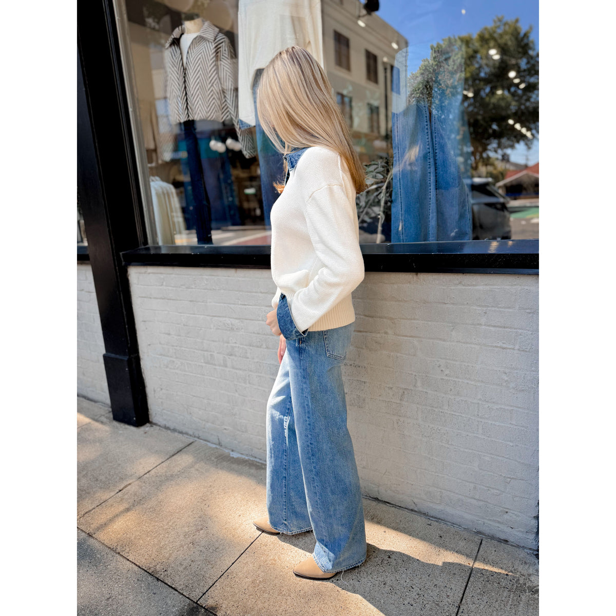 Elton Oxford Denim Top - Joanna A. Boutique