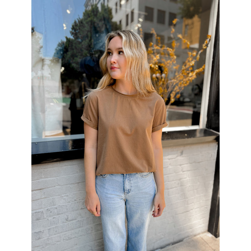 The Perfect Tee | Mocha - Joanna A. Boutique