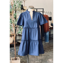 Hazel Mini Dress | Navy - Joanna A. Boutique
