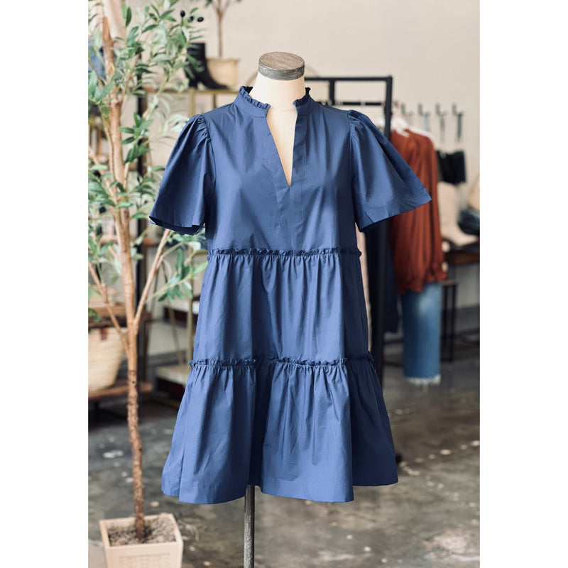 Hazel Mini Dress | Navy - Joanna A. Boutique