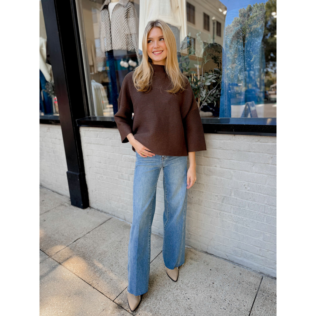 Elise Top | Chocolate - Joanna A. Boutique