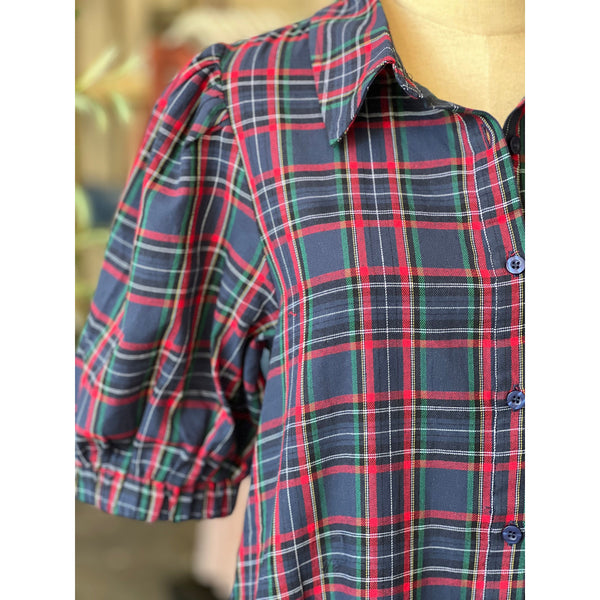 Levy Mini Shift Dress | Chapman Plaid - Joanna A. Boutique