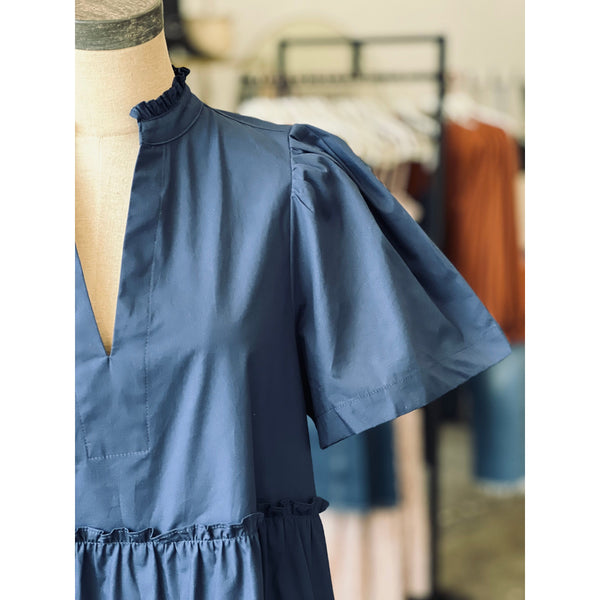 Hazel Mini Dress | Navy - Joanna A. Boutique