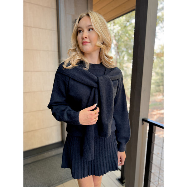 Gabriella Sweater | Navy - Joanna A. Boutique