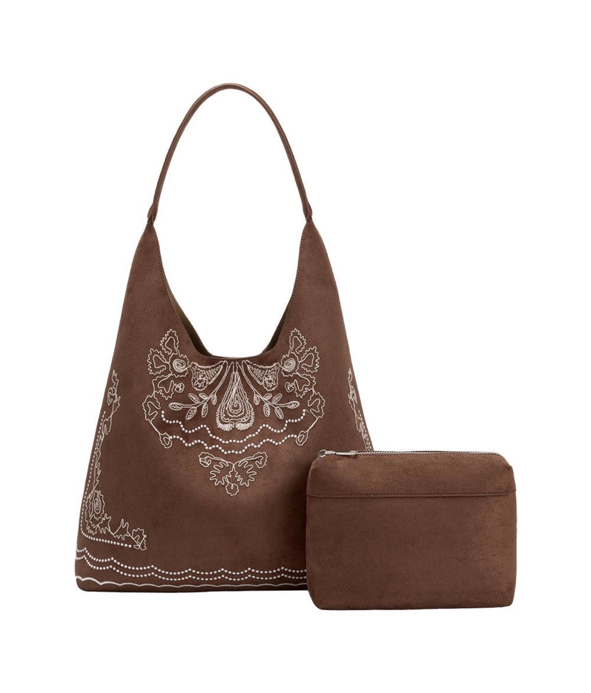 Elliot Suede Shoulder Bag | Tobacco
