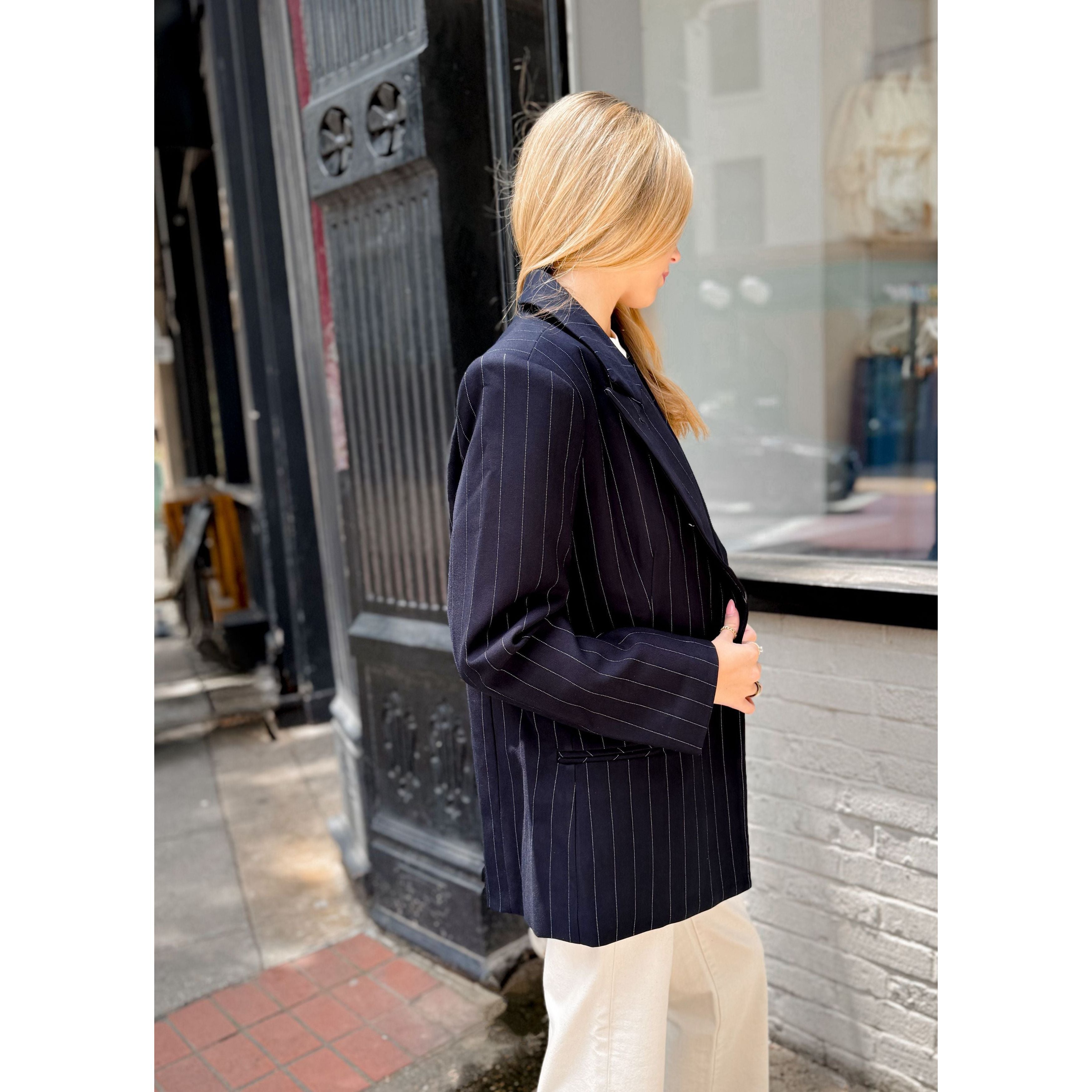 Cove Pinstriped Blazer - Joanna A. Boutique
