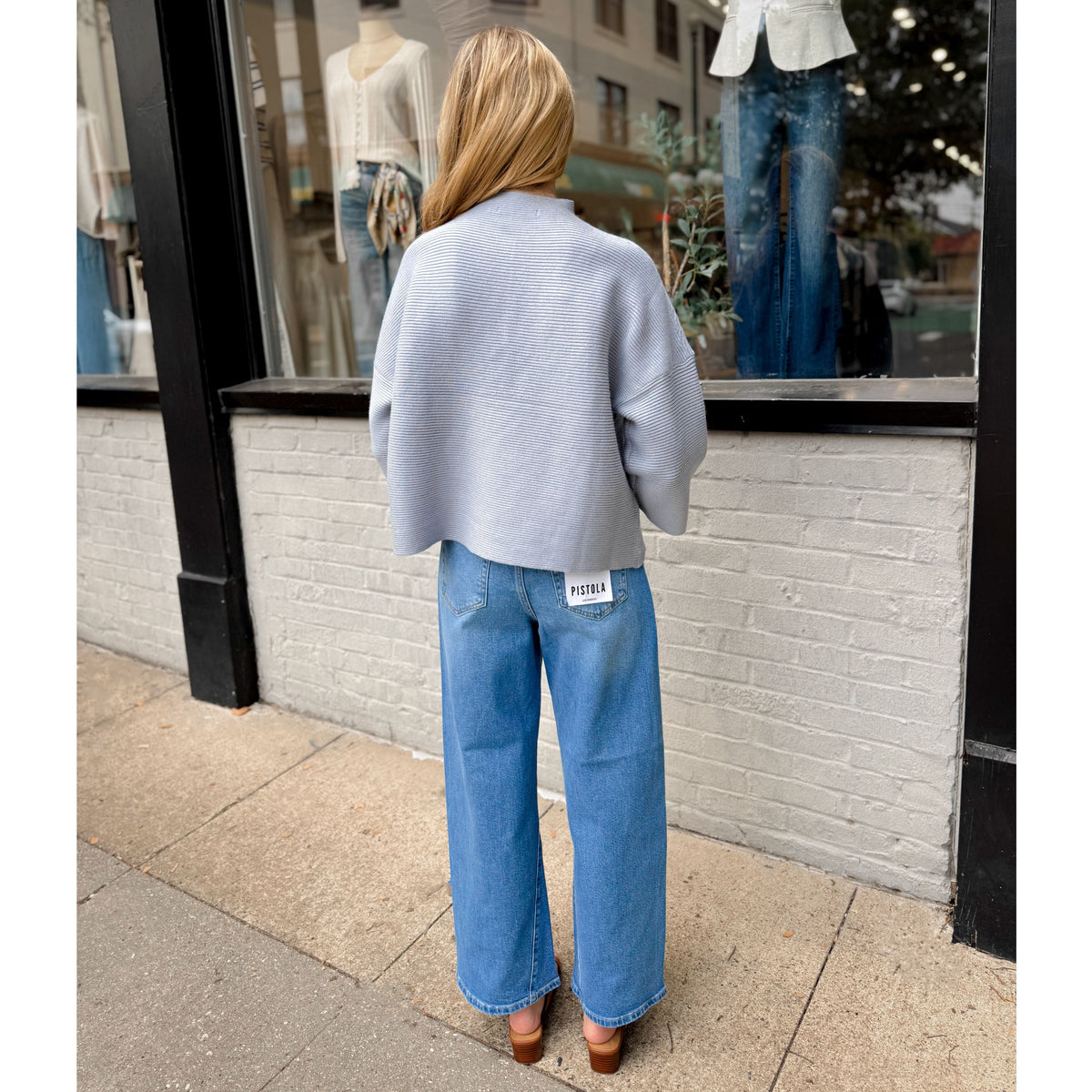 Elise Top | Haze Blue - Joanna A. Boutique