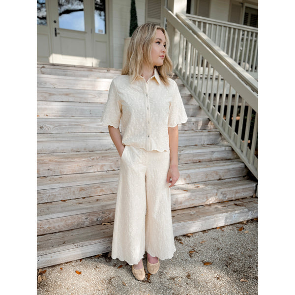 Chiara Scalloped Pants - Joanna A. Boutique