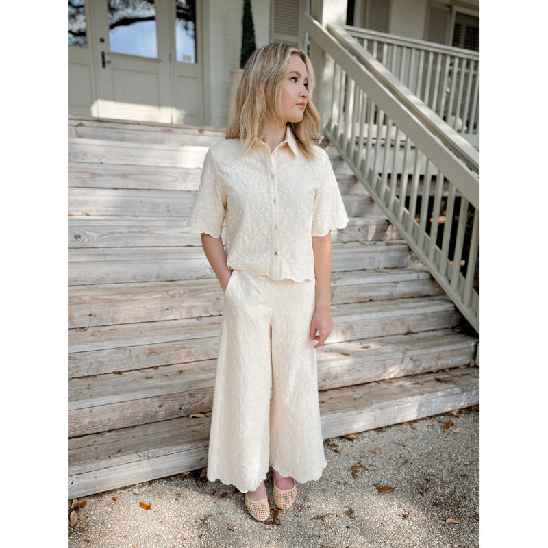 Chiara Scalloped Pants - Joanna A. Boutique