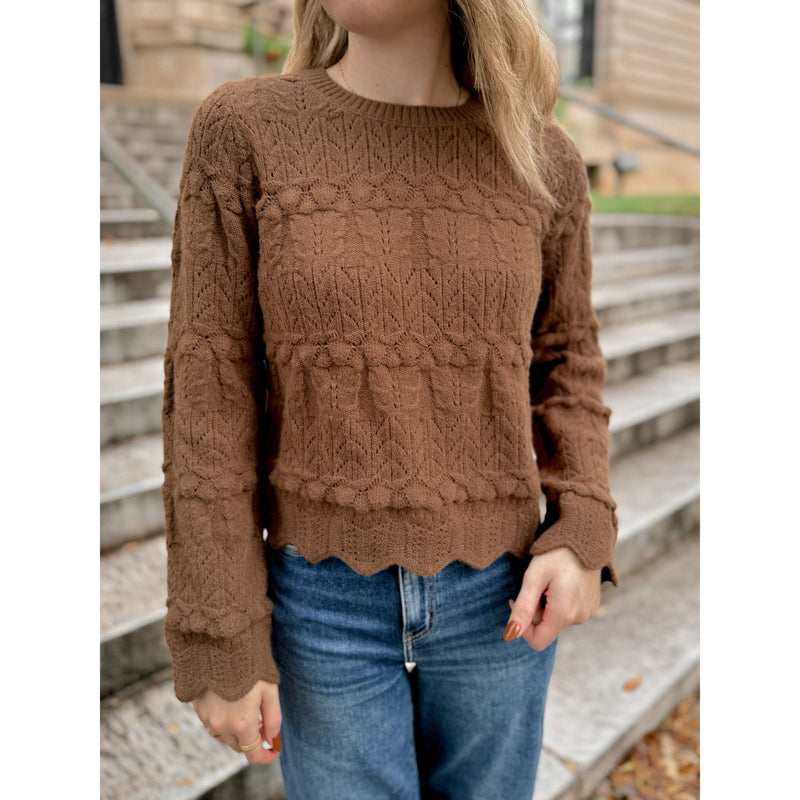 Myra Scalloped Sweater